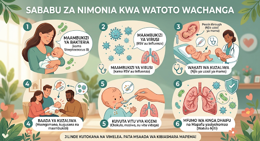 Sababu za mimonia kwa watoto wachanga