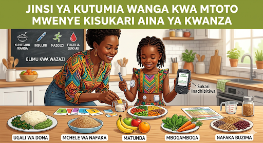 Jinsi ya kutumia wanga kwa mtoto mwenye kisukari aina ya kwanza