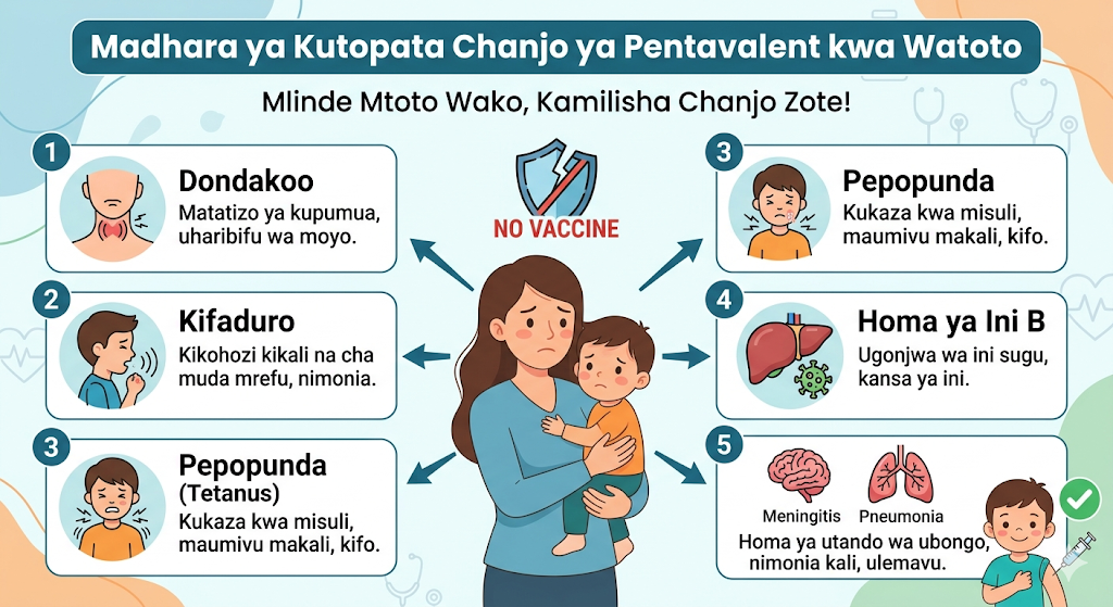 Madhara ya kutopata chanjo ya pentavalent kwa watoto